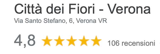 Fioraio in centro a verona con ottime recensioni, consigliato da tanti clienti e con consegna a domicilio.
